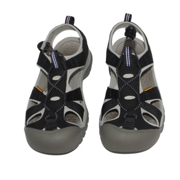 KEEN Womens VENICE H2 Black Grey Closed Toe Waterproof Hike Trail Sandals SZ 10 - Picture 1 of 12